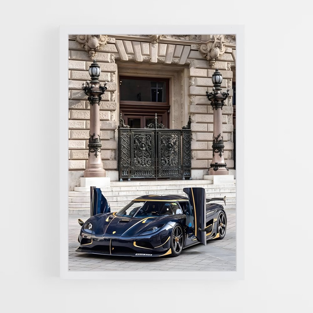 Poster Supercar Nocturne – affiche Koenigsegg (vue 3)